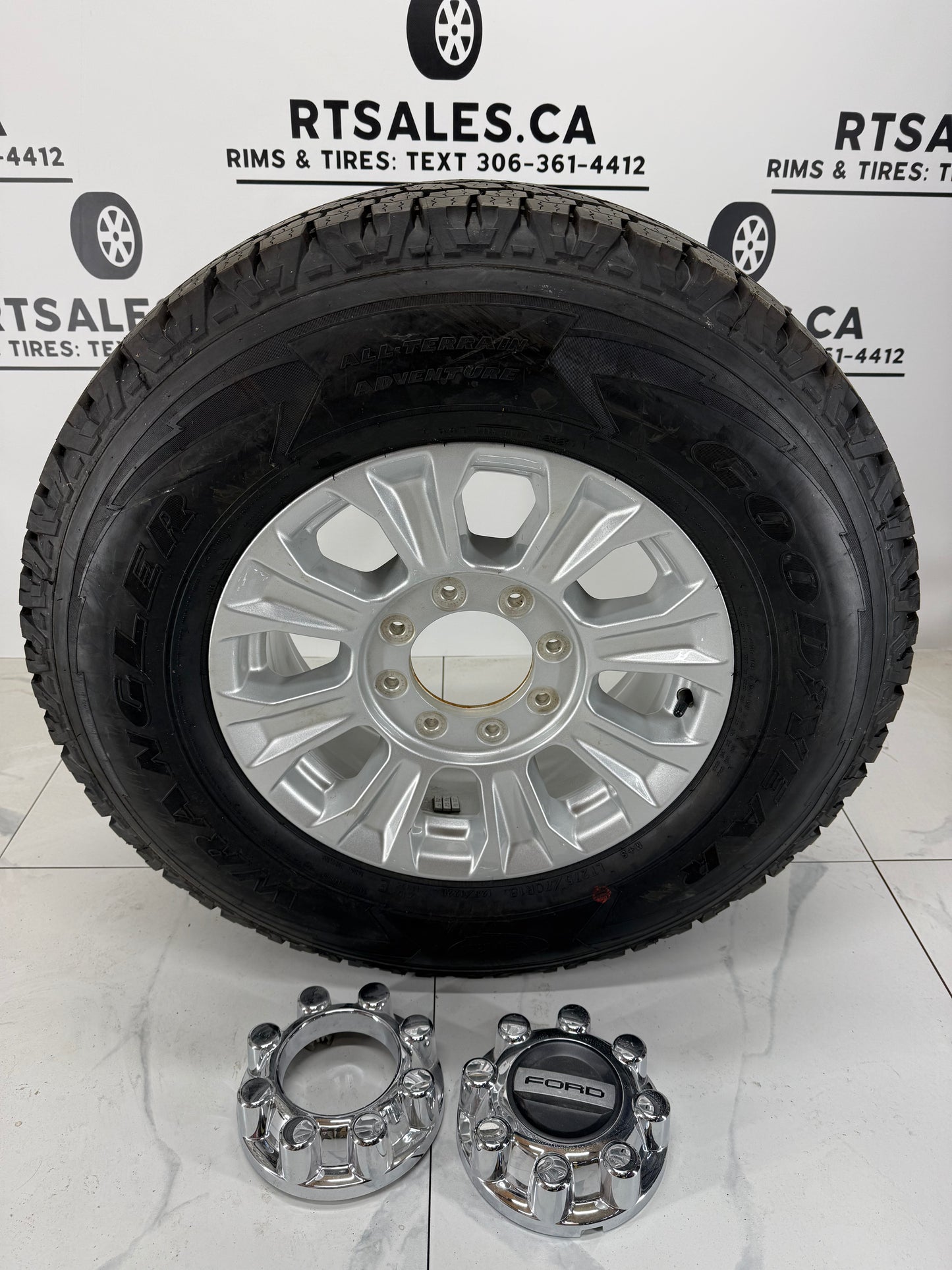 LT 275/70/18 Goodyear Tires F250 F350 Rims 8x170 + Spare (Takeoffs)