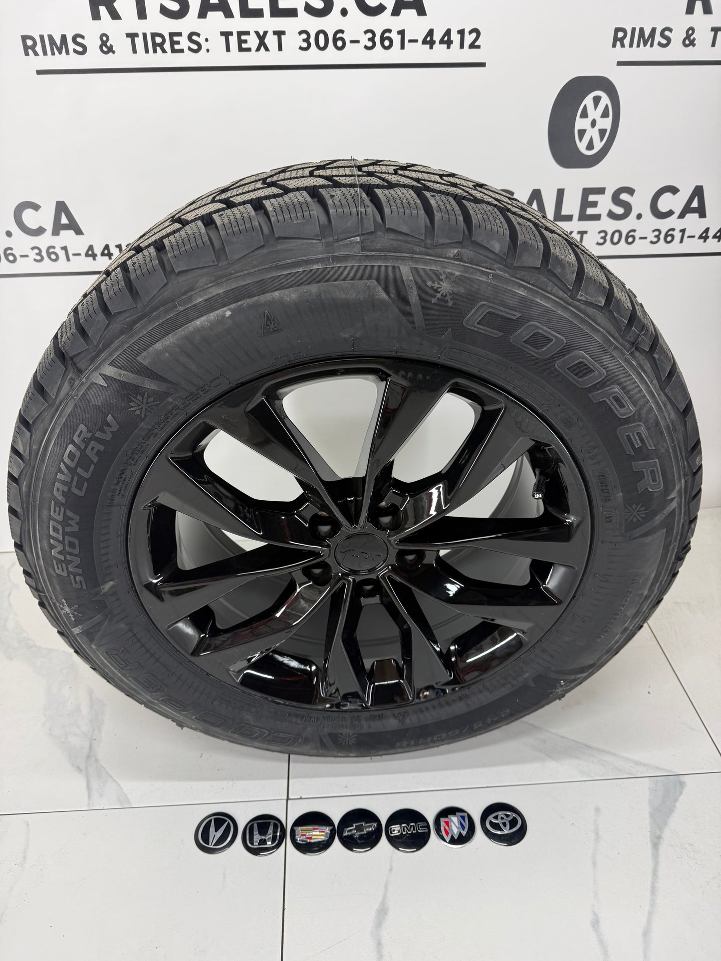 Cooper Endeavor Snow Claw Winter Tires on 19" or 20" Black RT Rims 5x120