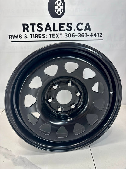 18x7.5 Black Steel Rims 6x139.7