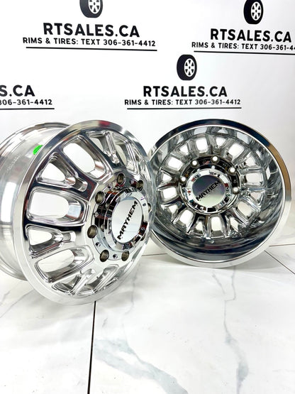 17x6.5 Mayhem Cogent Polished Dually Rims