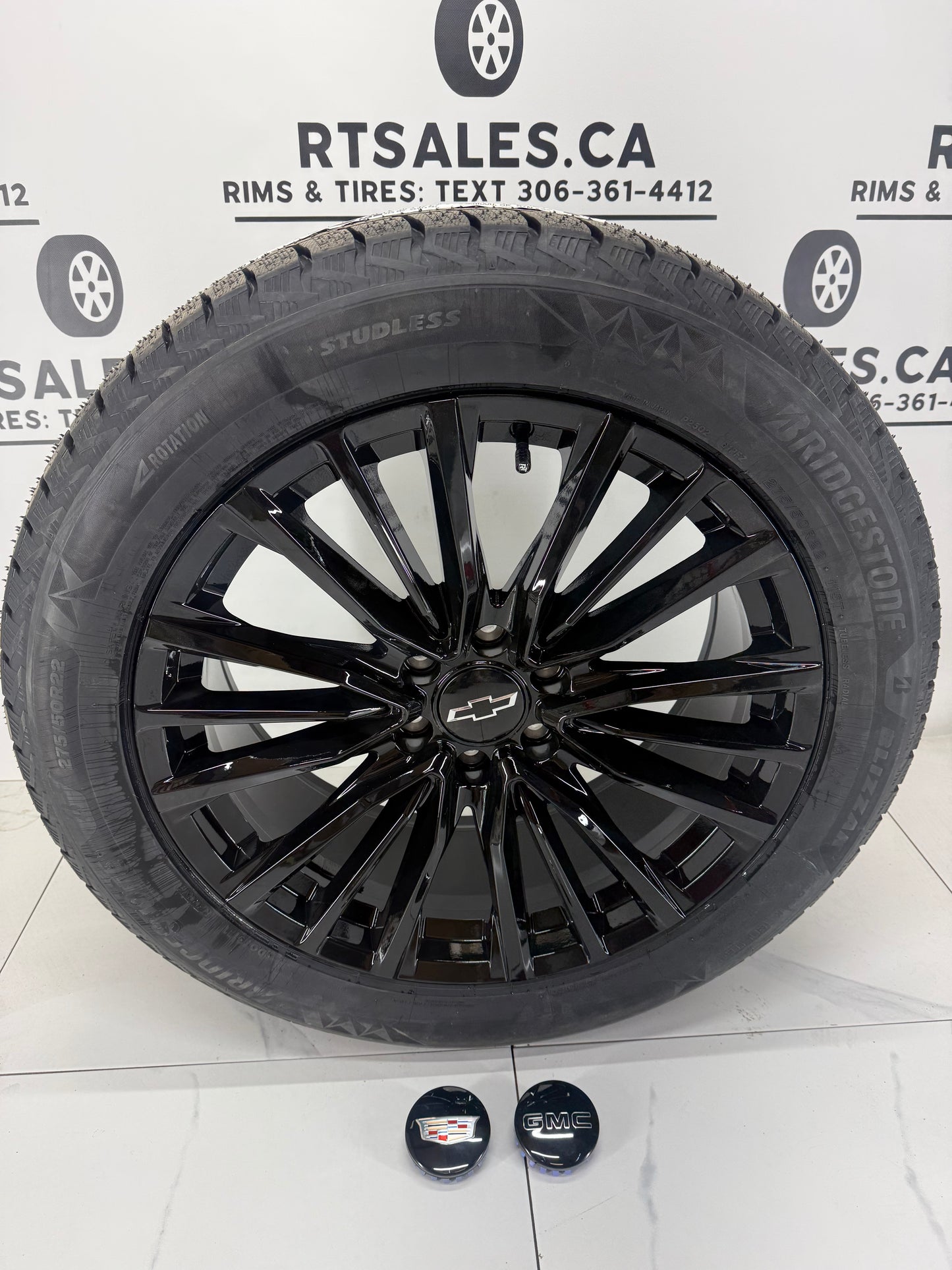 Bridgestone Blizzak Icepeak Winter Tires on 20" or 22" Escalade Replica Rims 6x139