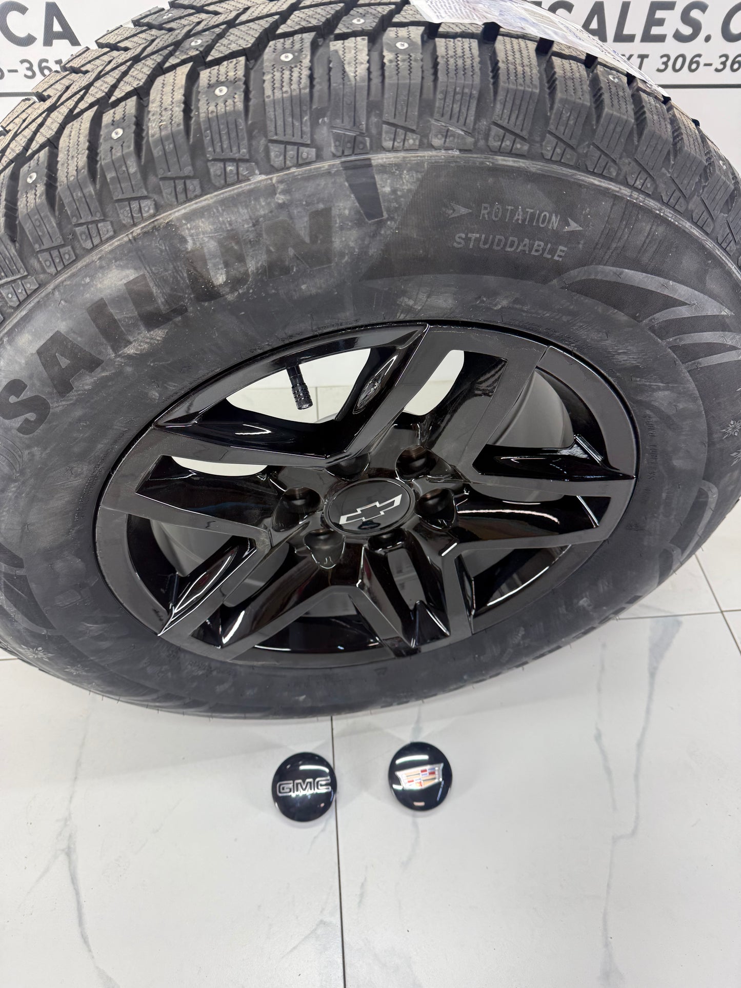 Sailun Ice Blazer Factory Studded Winter Tires on 17" or 18" Trail Boss Replica Rims 6x139