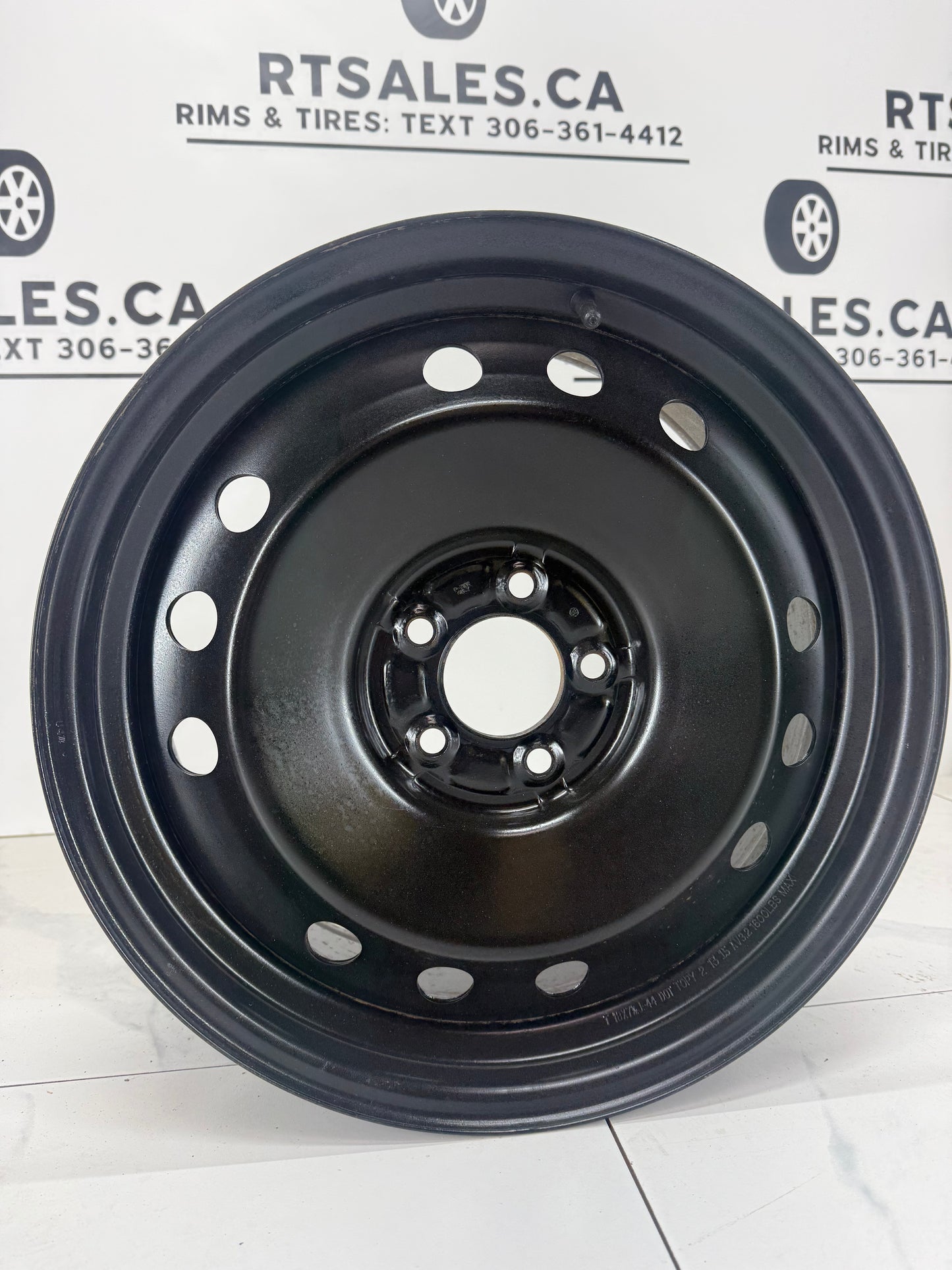 18x7.5 Black Steel Rims 5x114.3 (Used)