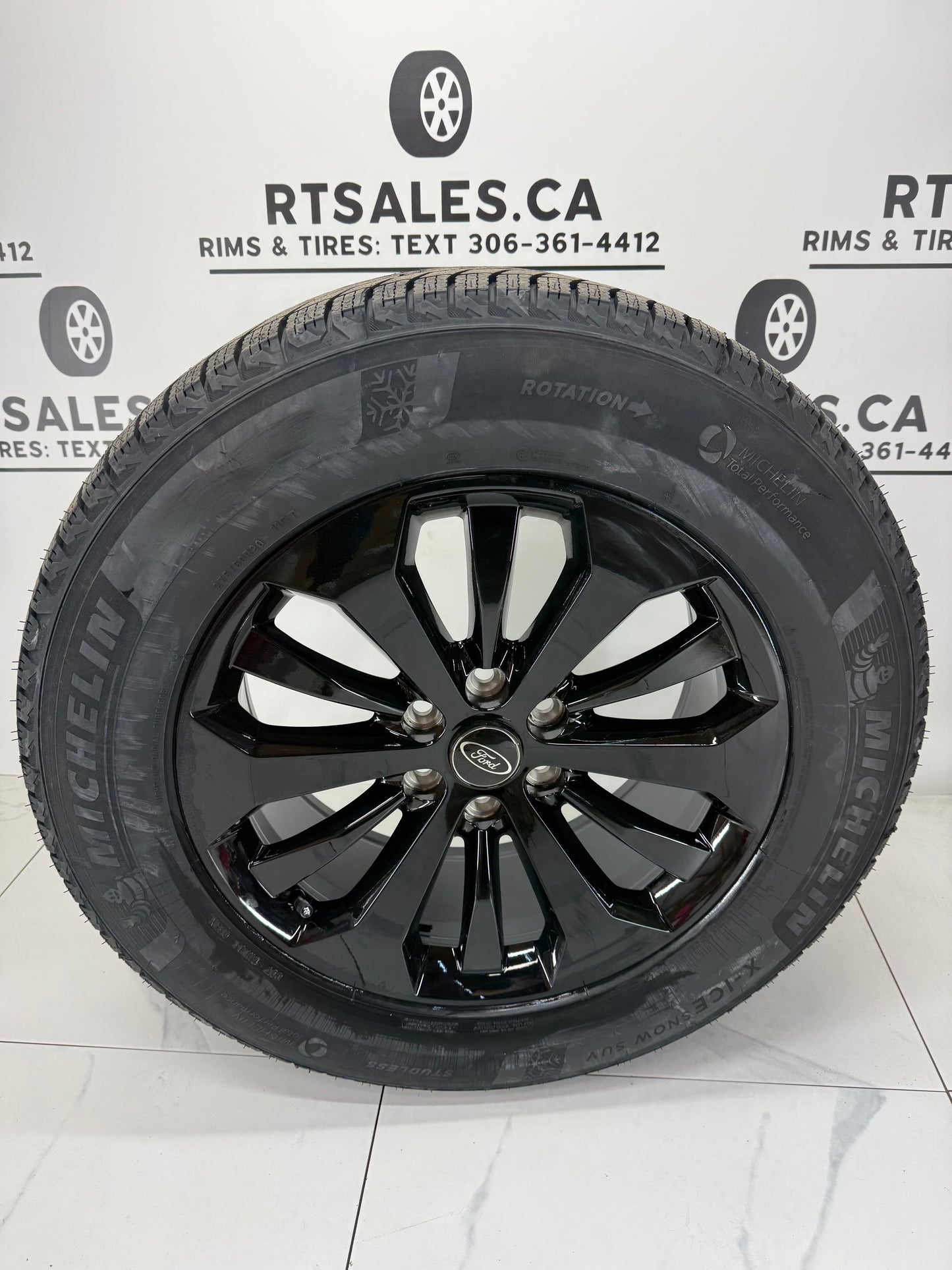 Michelin X-Ice Snow Winter Tires on 20" Replica 372 Rims 6x135 F150