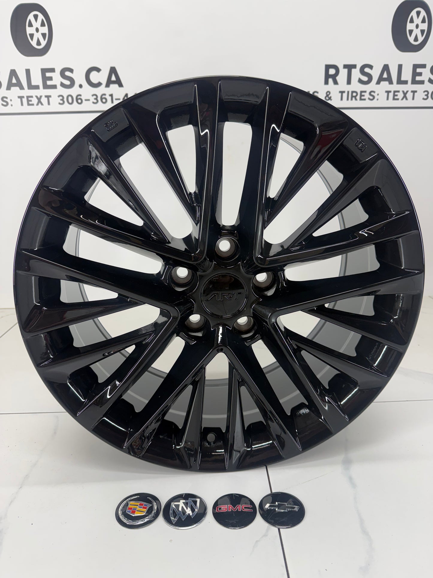 5x115 Replica R300 Gloss Black Rims - 18", 19"