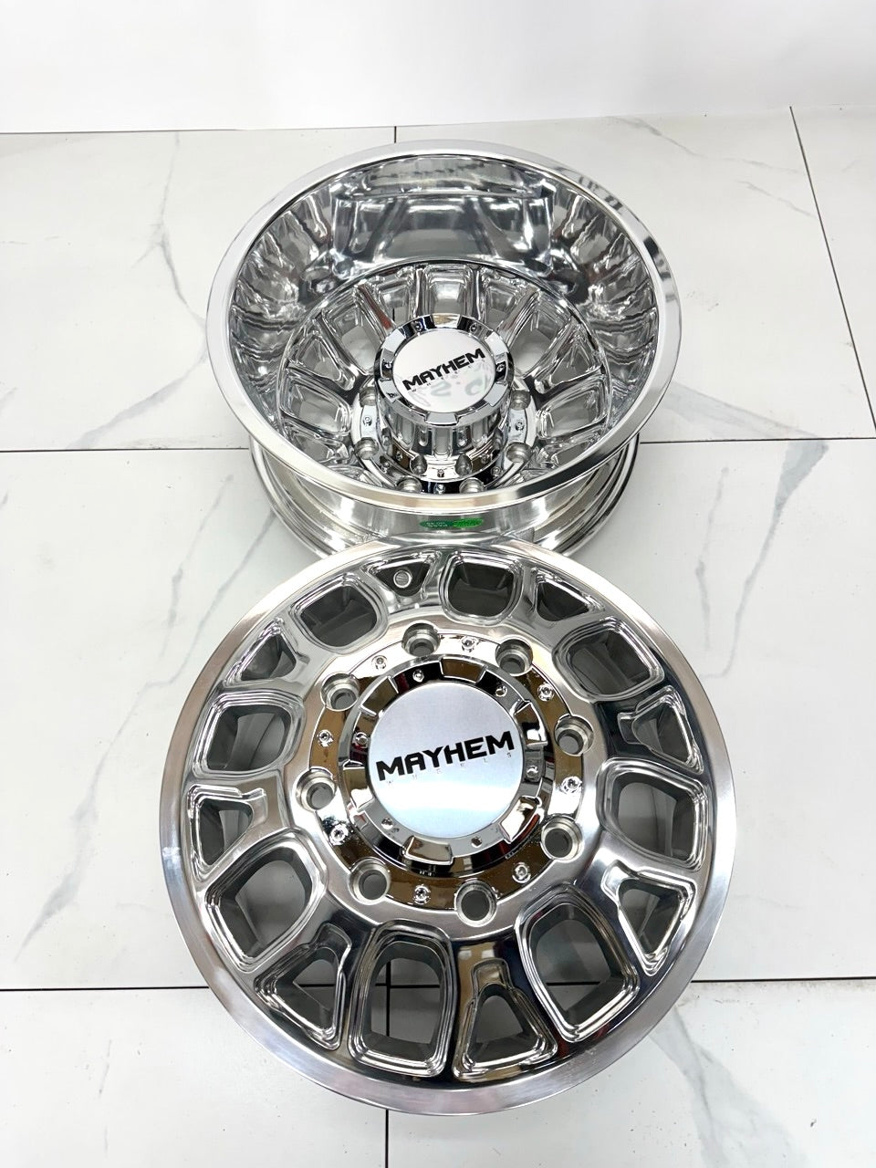 17x6.5 Mayhem Cogent Polished Dually Rims