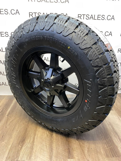 275/70/18 AMP PRO Tires Fuel Rims GMC Chevy 2500 3500 8x180 - R&T Sales 