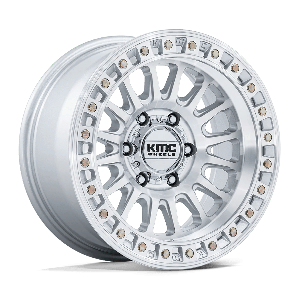18x9 KMC IMS Rims 6x135 — Gloss Silver W/ Machined Face