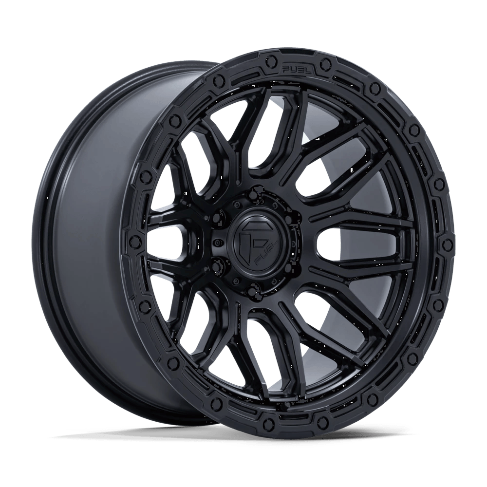 20x9 Fuel Surge Rims 6x139.7 — Matte Black W/ Gloss Black Lip