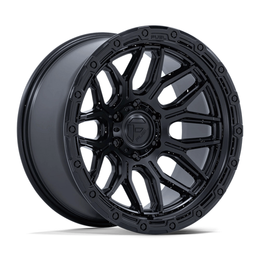 20x9 Fuel Surge Rims 6x139.7 — Matte Black W/ Gloss Black Lip