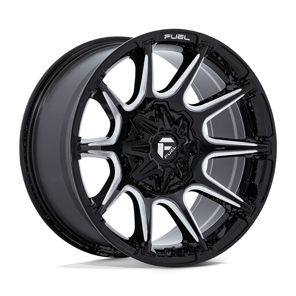 22x12 Fuel Super C Rims 8x165.1 — Gloss Black Milled
