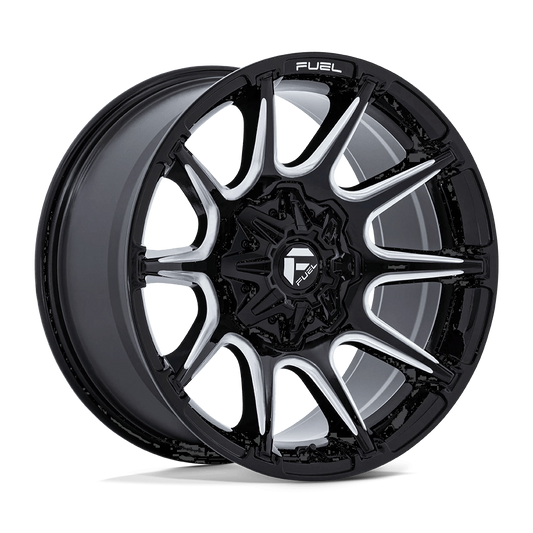 22x12 Fuel Super C Rims 8x165.1 — Gloss Black Milled