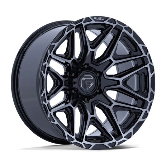 20x9 Fuel Injector Rims 5x127 — Gloss Black W/ Machined Dark Tint Face