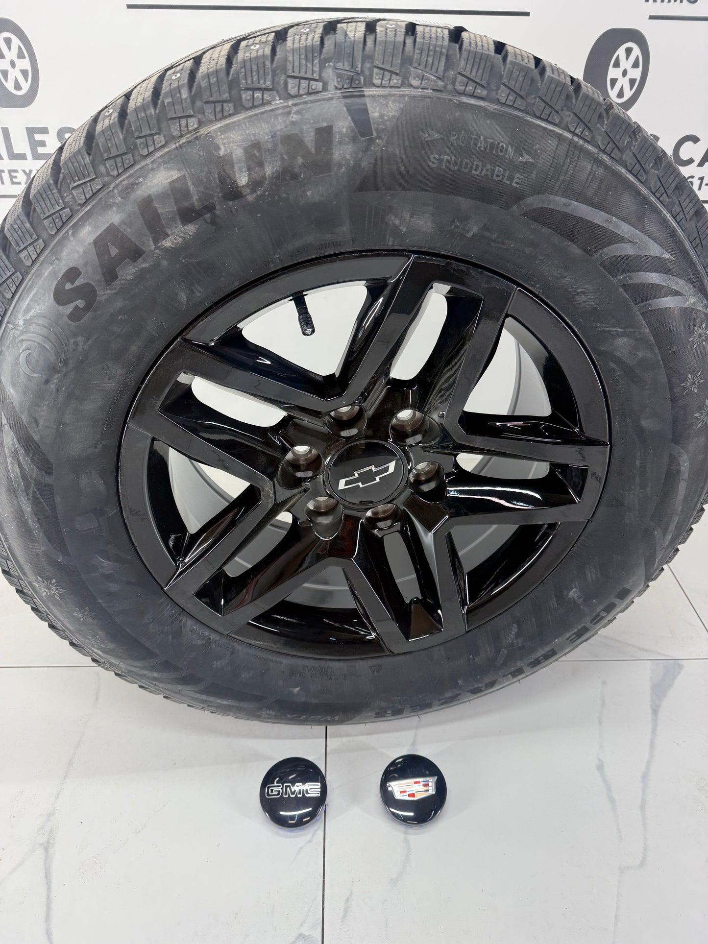 Sailun Ice Blazer Factory Studded Winter Tires on 17" or 18" Trail Boss Replica Rims 6x139