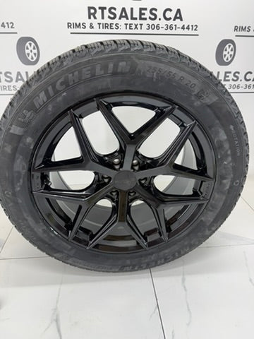 Michelin X-Ice Snow Winter Tires on 20" Ruffino Demon Rims 6x120