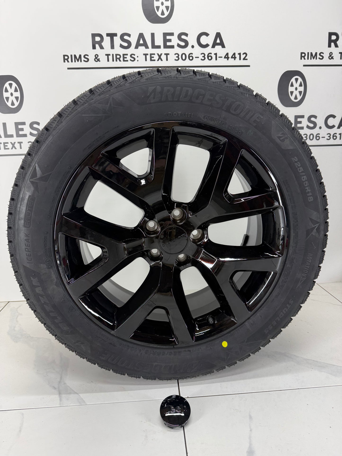 Bridgestone Blizzak Icepeak Winter Tires on 18" Replica 105 Rims 5x110