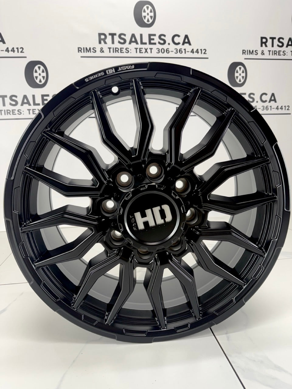 18x8.5 Fast HD Grit Rims 8×170 - Factory Offset