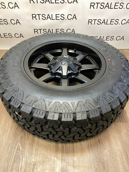 275/70/18 AMP PRO Tires Fuel Rims GMC Chevy 2500 3500 8x180 - R&T Sales 