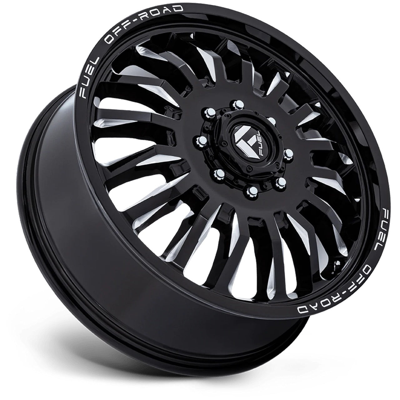 Fuel Arc Gloss Black Milled Dually Rims 20", 22"
