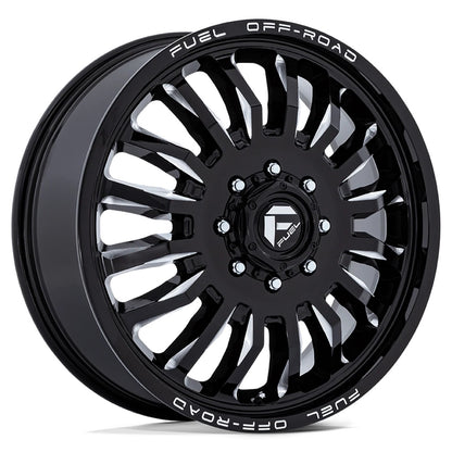 Fuel Arc Gloss Black Milled Dually Rims 20", 22"
