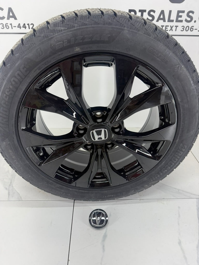 Bridgestone Blizzak Icepeak Winter Tires on 17" Replica Rims 5x114.3 Honda, Acura
