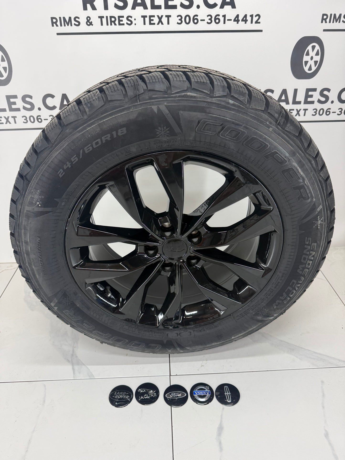 Cooper Endeavor Snow Claw Winter Tires on 17", 18", 19" or 20" Black RT Rims 5x108