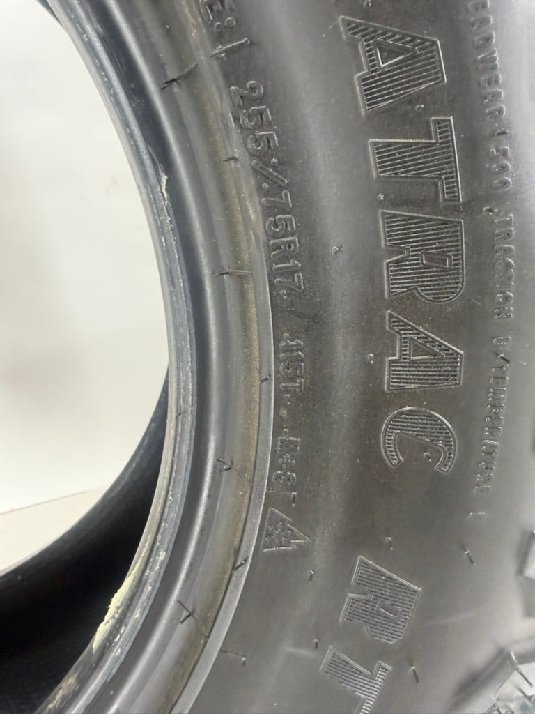 255/75R17 Goodyear Wrangler Duratrac RT All Weather Tires (New Takeoffs — Sold as Set of 5 Only)