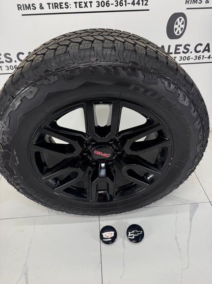 275/60/20 Bridgestone AT Tires on 20" GMC AT4 Rims 6x139.7 (Takeoffs)
