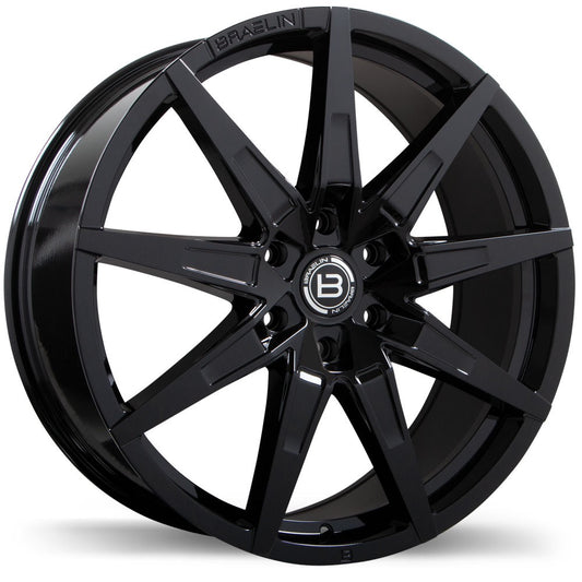 20x8.5 Braelin BR15 Gloss Black Rims 6x139