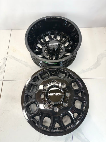17x6.5 Mayhem Cogent Gloss Black Dually Rims - R&T Sales