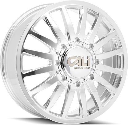 22x8.25 Cali Summit Polished Dually Rims