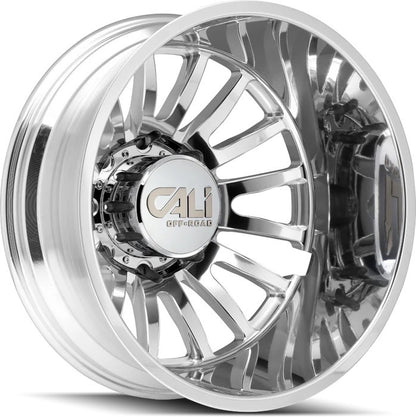 22x8.25 Cali Summit Polished Dually Rims