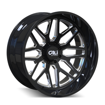 Cali Invader 9115 Black, Milled super single front wheel