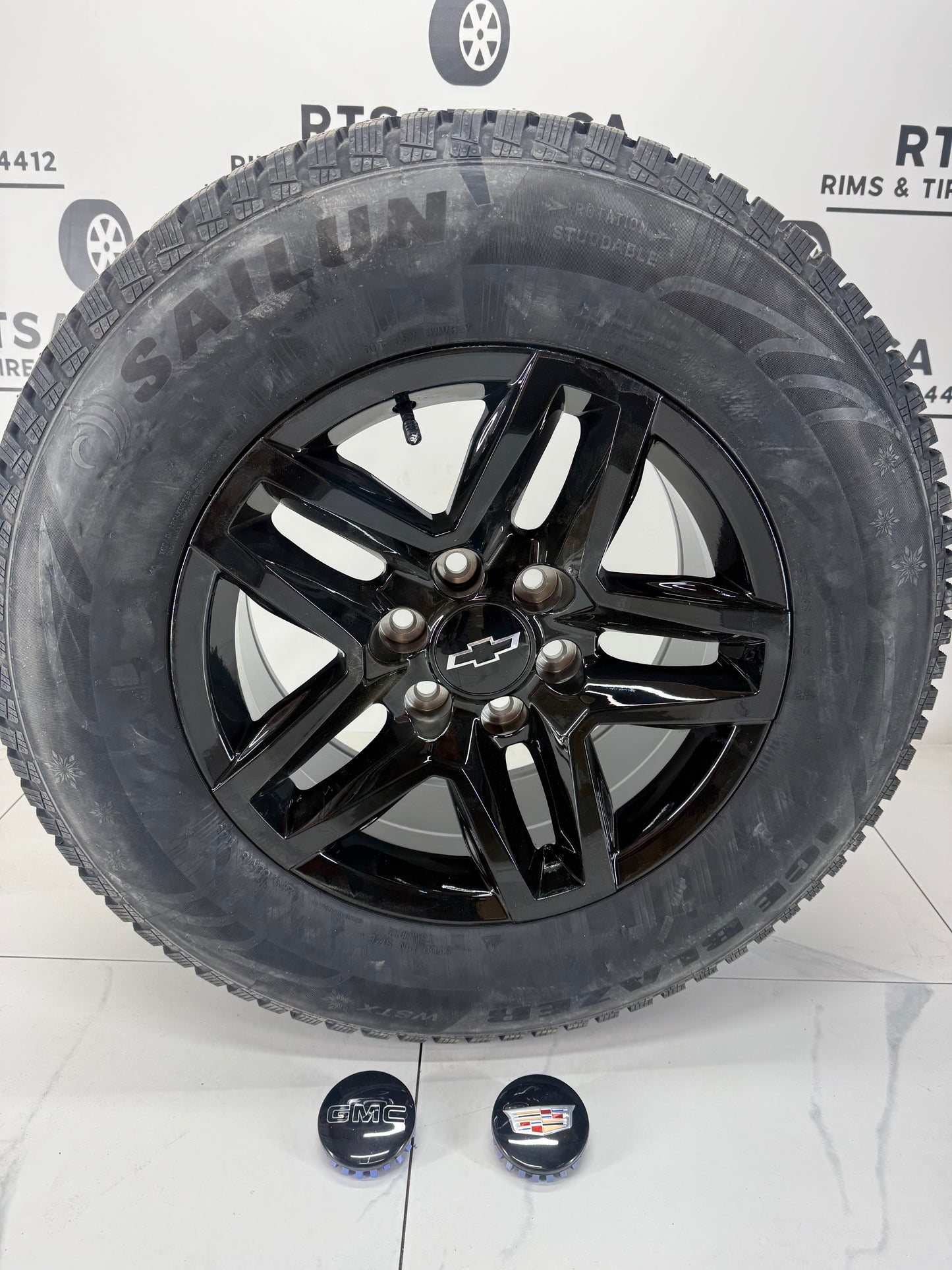 Sailun Ice Blazer Factory Studded Winter Tires on 17" or 18" Trail Boss Replica Rims 6x139