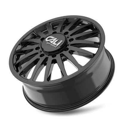 20x8.25 Cali Summit Gloss Black Dually Rims