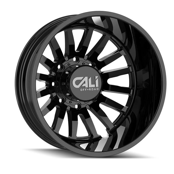 20x8.25 Cali Summit Gloss Black Dually Rims