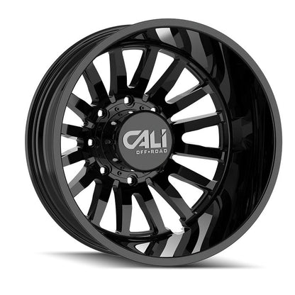 20x8.25 Cali Summit Gloss Black Dually Rims