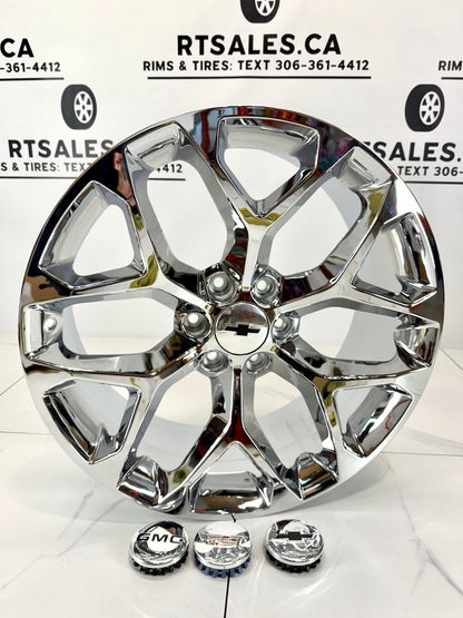 6×139.7 Chrome Snowflake Replika Rims – 20" & 22"