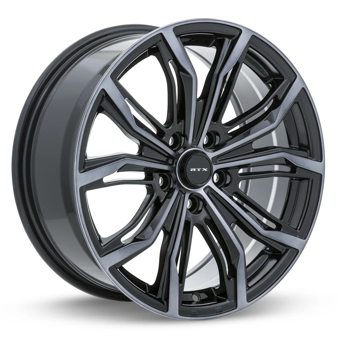 18x8 Black Widow Black Machined Grey 5x120