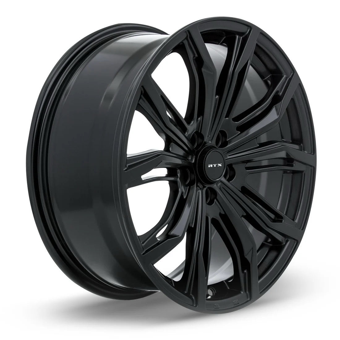5x115 RTX Black Widow Satin Black Rims - 17" or 18"
