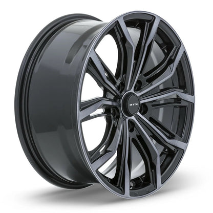 18x8 Black Widow Black Machined Grey 5x120