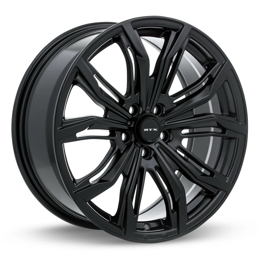 5x115 RTX Black Widow Satin Black Rims - 17" or 18"
