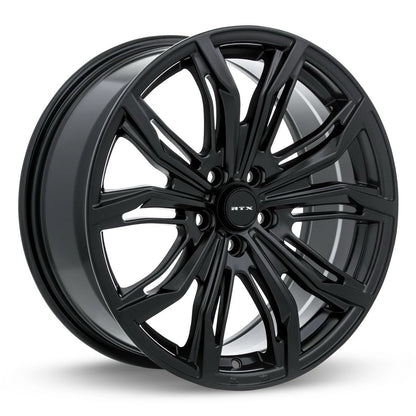 5x115 RTX Black Widow Satin Black Rims - 17" or 18"