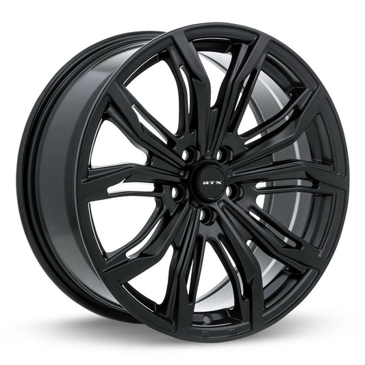 5x115 RTX Black Widow Satin Black Rims - 17" or 18"