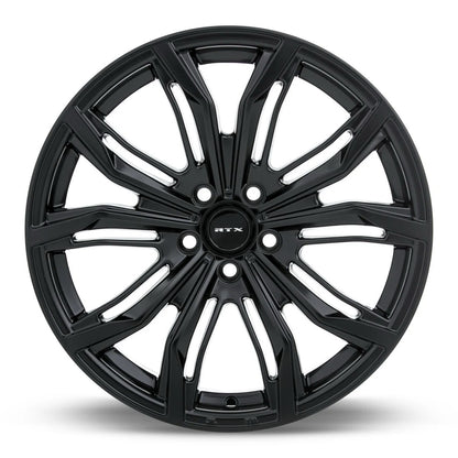 5x115 RTX Black Widow Satin Black Rims - 17" or 18"