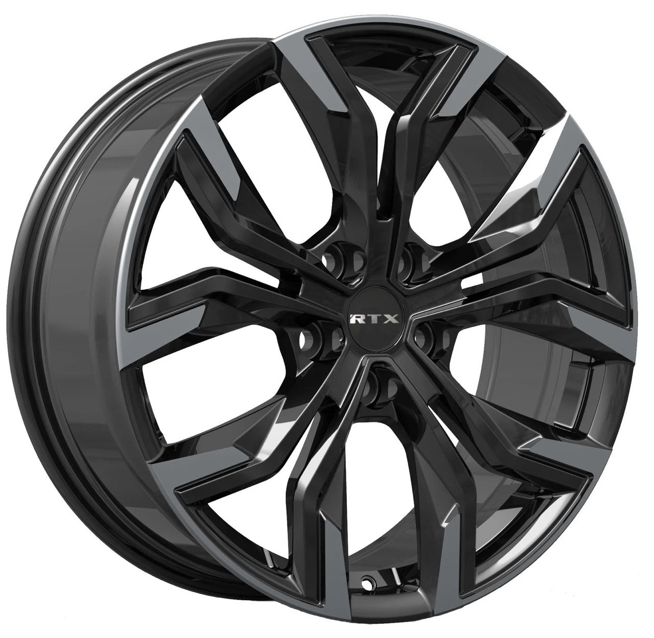 20x8 RTX R-Spec Venom Gloss Black Machined Rims 5x114.3