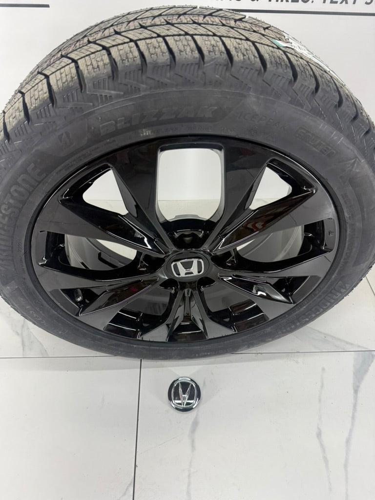 Bridgestone Blizzak Icepeak Winter Tires on 17" Replica Rims 5x114.3 Honda, Acura