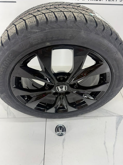 Bridgestone Blizzak Icepeak Winter Tires on 17" Replica Rims 5x114.3 Honda, Acura