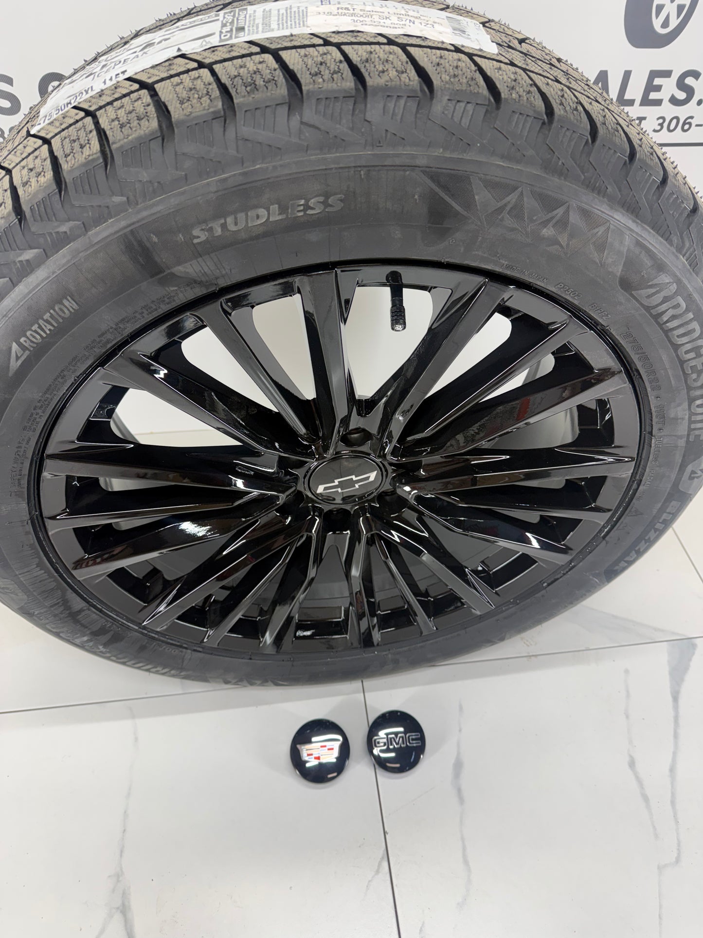 Bridgestone Blizzak Icepeak Winter Tires on 20" or 22" Escalade Replica Rims 6x139
