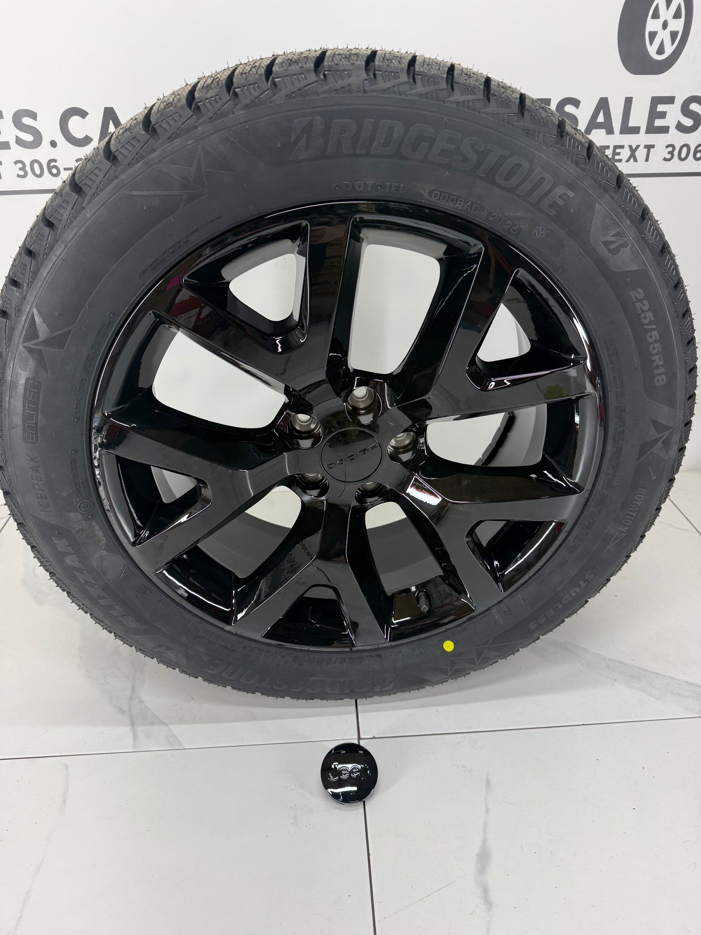 Bridgestone Blizzak Icepeak Winter Tires on 18" Replica 105 Rims 5x110
